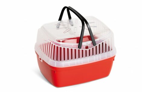 Transport box kisállathordozó/ piros 30×23×21 cm