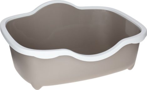 Trés Chic nyitott alomdoboz - bézs fehér, 56 x 38,5 x 26 cm